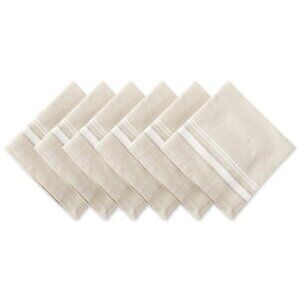 Design Imports White French Stripe Napkin Set of 6
